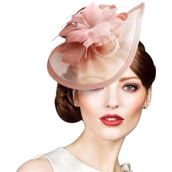 Fascinator Hats Tea Party Hat Vintage Pillbox Hat Headband - Picture 3 of 8